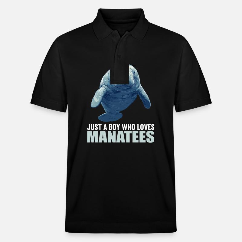 Seekuh Manatees Manatee - Stanley/Stella Unisex Bio-Poloshirt PREPSTER - Schwarz
