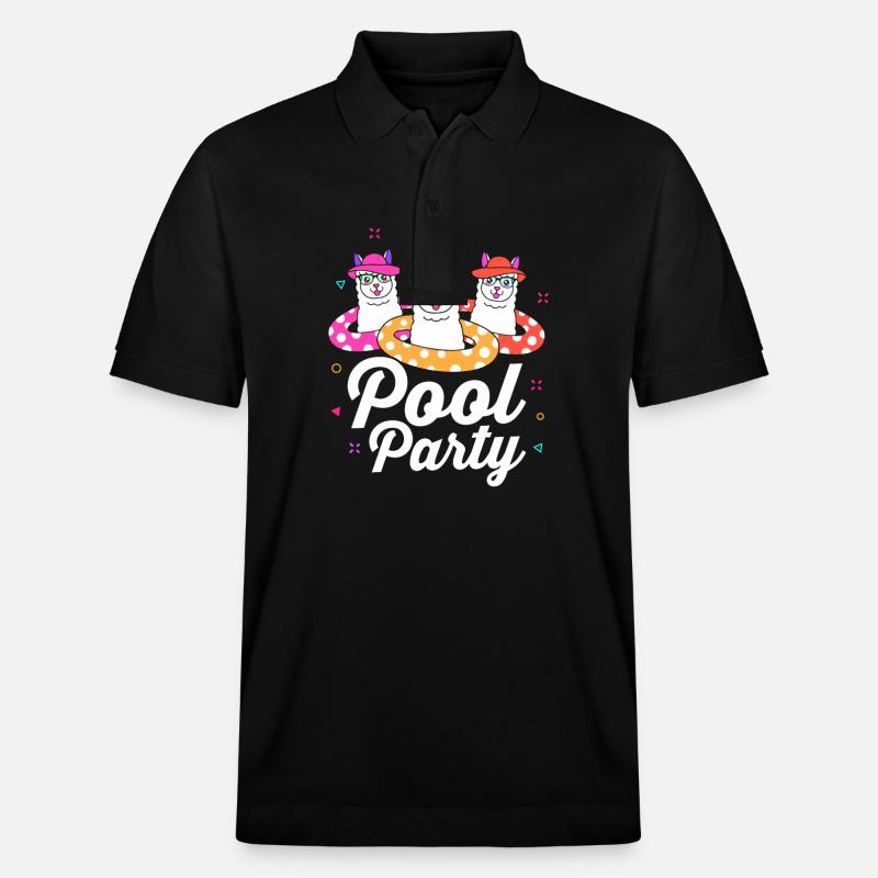 Pool Party - Stanley/Stella Unisex Bio-Poloshirt PREPSTER - Schwarz
