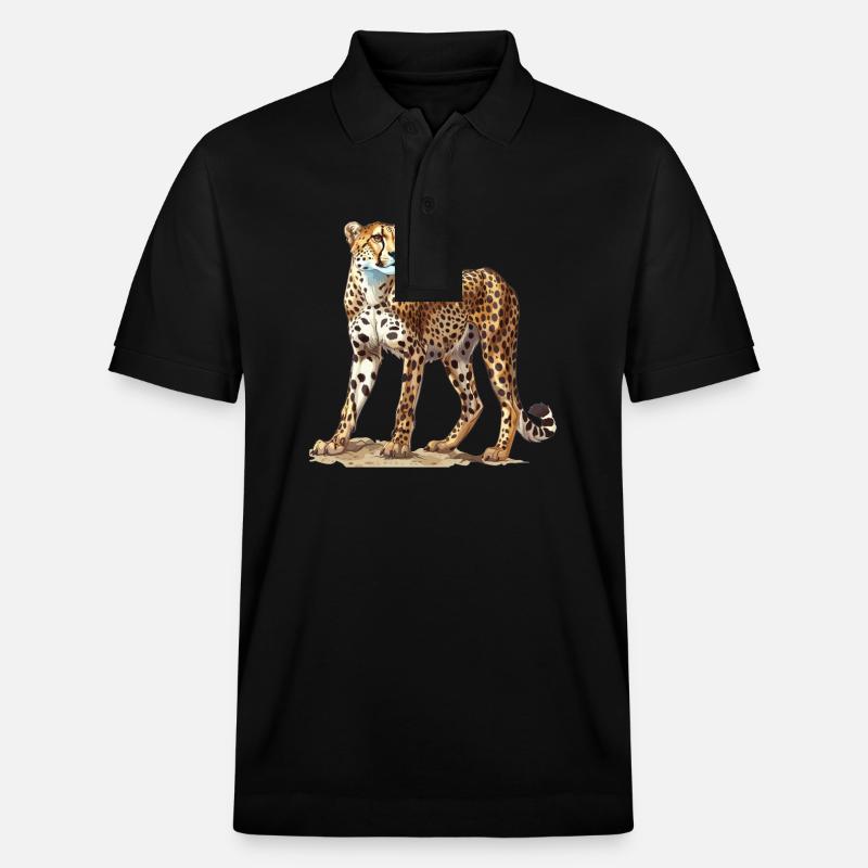 Guépard Geparde Gepard - Polo PREPSTER bio Stanley/Stella Unisexe - noir
