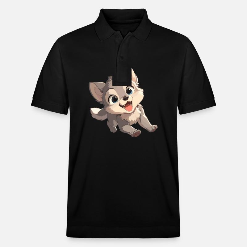 Wölfe Wolf - Stanley/Stella Unisex Bio-Poloshirt PREPSTER - Schwarz