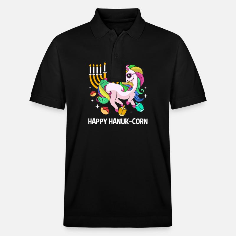 Chanukkah - Stanley/Stella Unisex Bio-Poloshirt PREPSTER - Schwarz