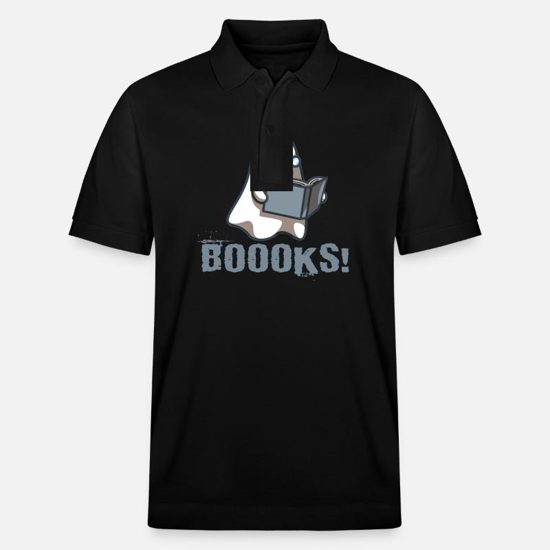 Livre Nerd Boooks Bibliothécaire Lecture - Polo PREPSTER bio Stanley/Stella Unisexe - noir