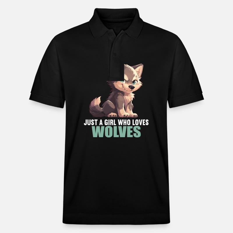 Wölfe Wolf - Stanley/Stella Unisex Bio-Poloshirt PREPSTER - Schwarz