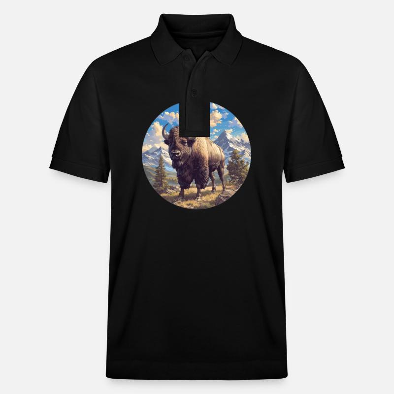 Bisons Bison - Polo PREPSTER bio Stanley/Stella Unisexe - noir