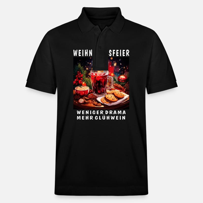WEIHNACHTSFEIER WENIGER DRAMA - Stanley/Stella Unisex Bio-Poloshirt PREPSTER - Schwarz