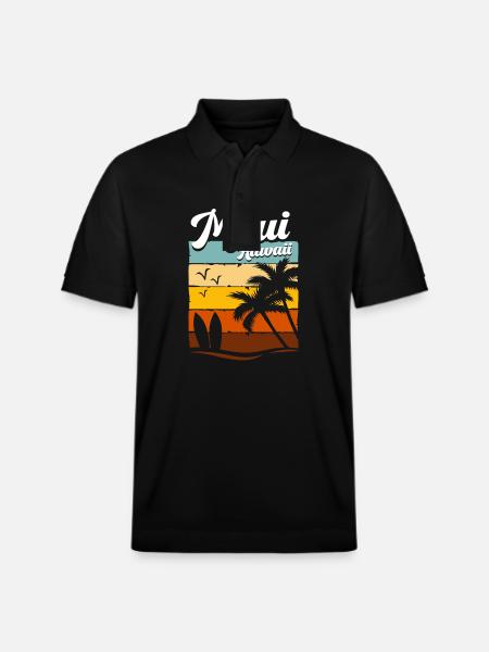 Maui Hawaï Hawaïen - Polo PREPSTER bio Stanley/Stella Unisexe - noir