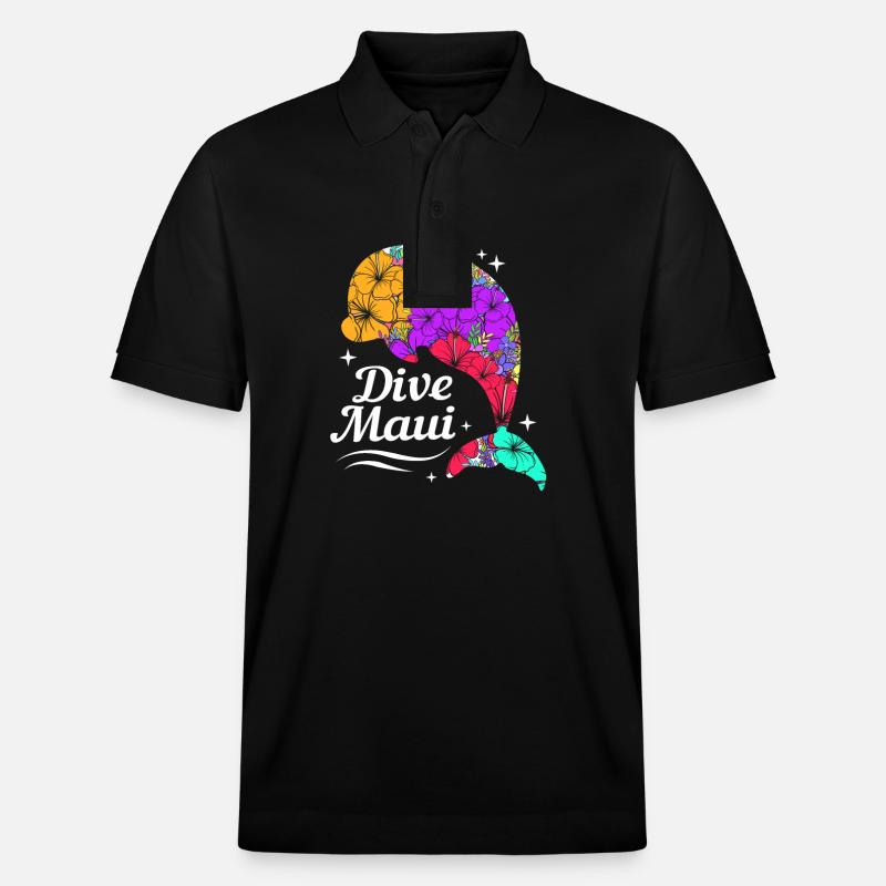 Maui Hawaï Hawaïen - Polo PREPSTER bio Stanley/Stella Unisexe - noir