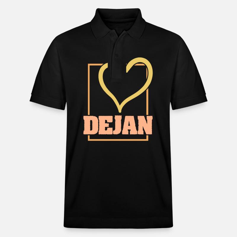 Herz Dejan - Stanley/Stella Unisex Bio-Poloshirt PREPSTER - Schwarz