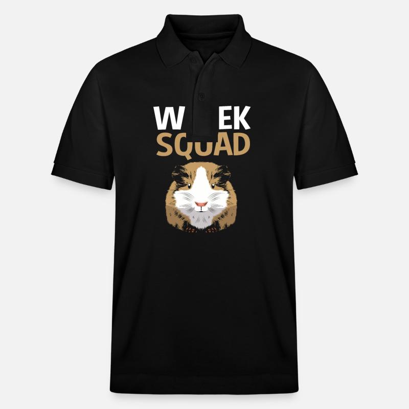 Meerschweinchen - Stanley/Stella Unisex Bio-Poloshirt PREPSTER - Schwarz