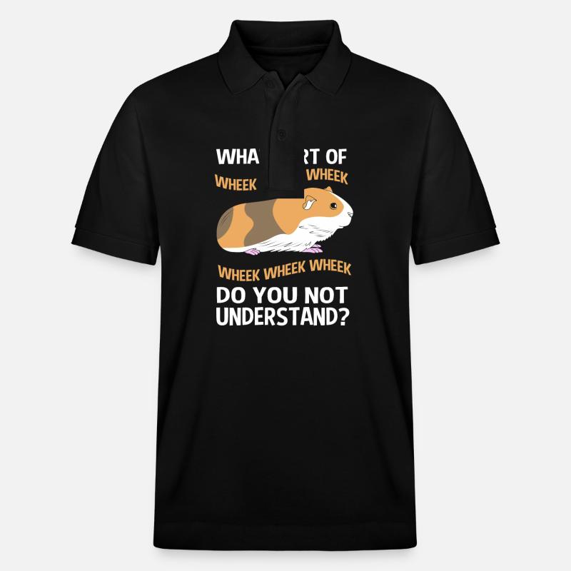 Meerschweinchen - Stanley/Stella Unisex Bio-Poloshirt PREPSTER - Schwarz