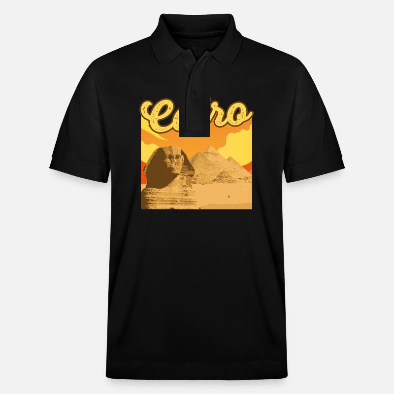 Hiéroglyphes Le Caire Mythologie égyptienne - Polo PREPSTER bio Stanley/Stella Unisexe - noir