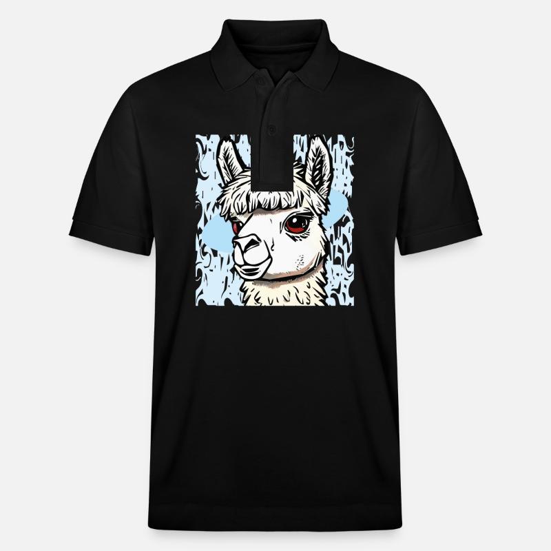 ALPAKA KOPF - Stanley/Stella Unisex Bio-Poloshirt PREPSTER - Schwarz