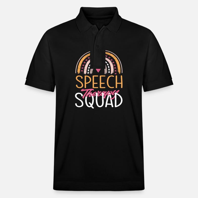 Sprachtherapie Team Regenbogen - Stanley/Stella Unisex Bio-Poloshirt PREPSTER - Schwarz