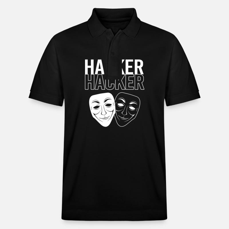 Cybersikkerhed Cyber Programmør Hacker - Stanley/Stella PREPSTER økologisk unisex poloshirt - sort