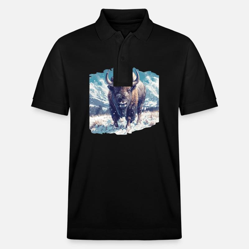 Bisons Bison - Polo PREPSTER bio Stanley/Stella Unisexe - noir