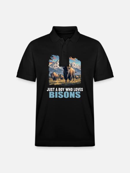 Bisons Bison - Stanley/Stella Unisex Organic Polo Shirt PREPSTER - black