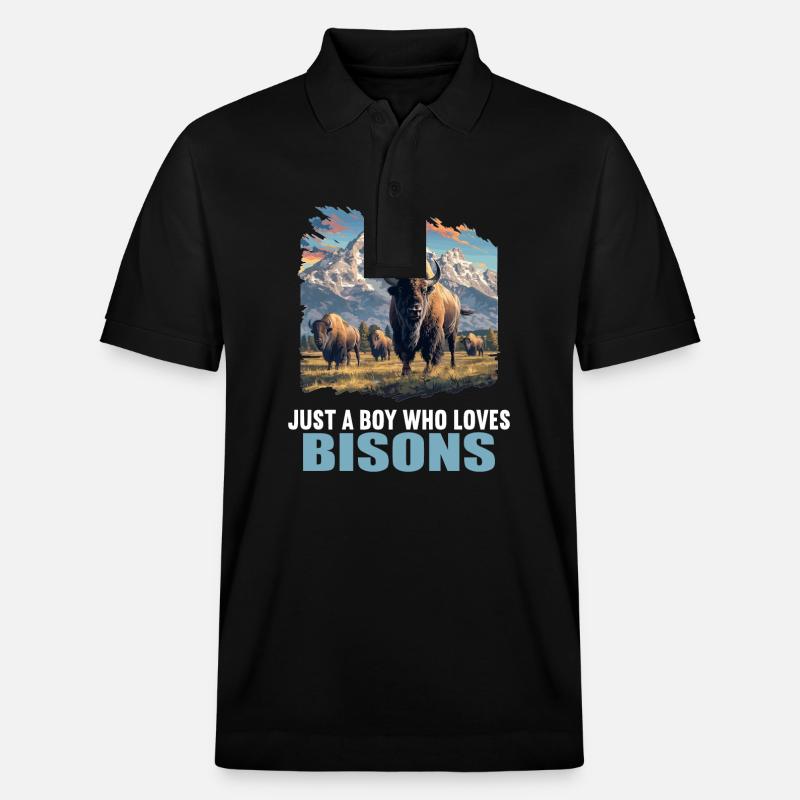 Bisons Bison - Stanley/Stella Unisex Bio-Poloshirt PREPSTER - Schwarz