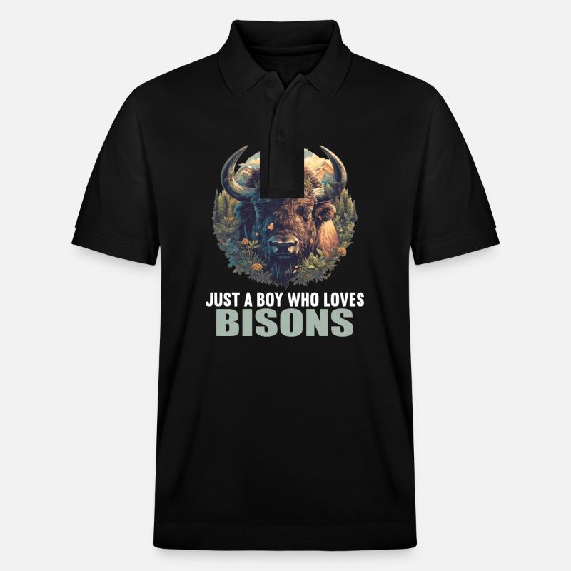Bisons Bison - Polo PREPSTER bio Stanley/Stella Unisexe - noir