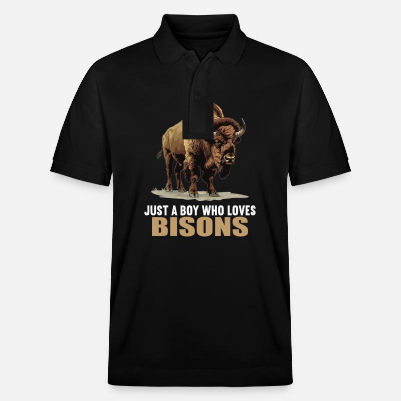 Bisons Bison - Polo PREPSTER bio Stanley/Stella Unisexe - noir