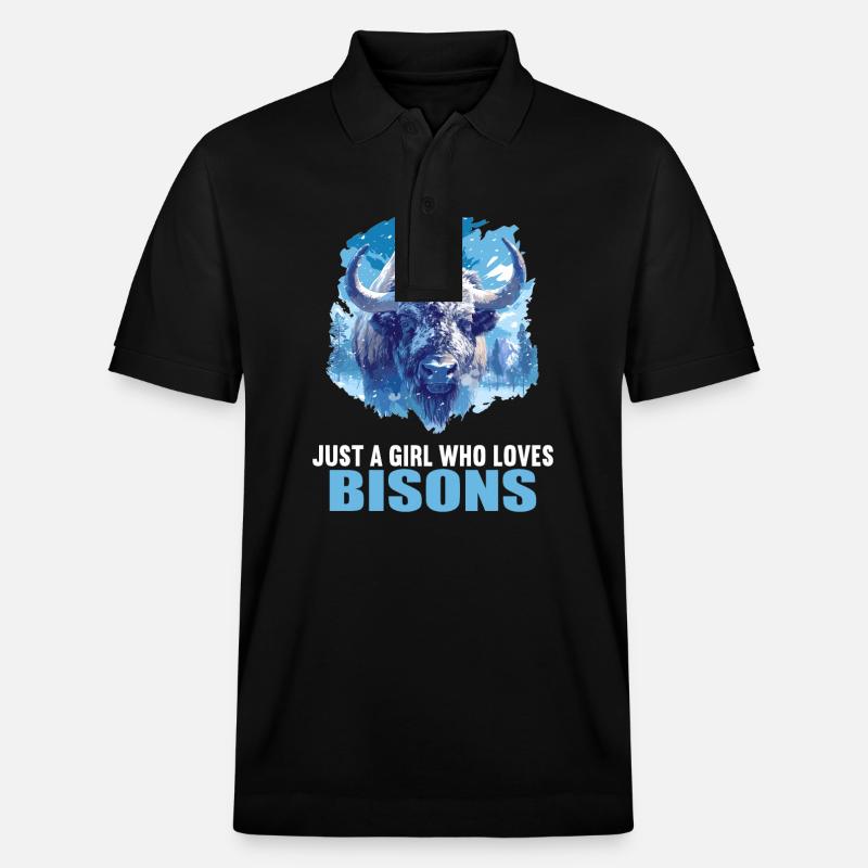 Bisons Bison - Stanley/Stella Unisex Bio-Poloshirt PREPSTER - Schwarz