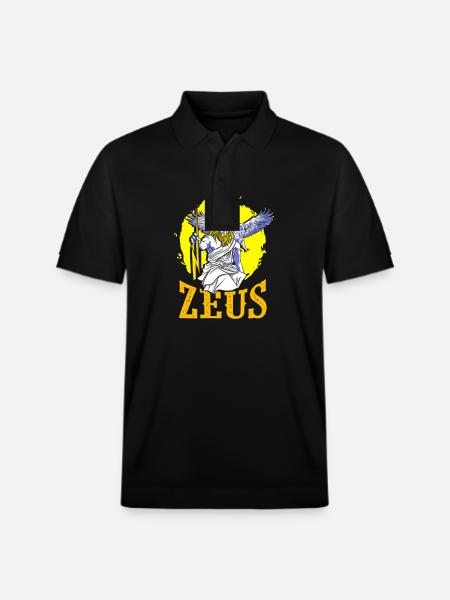 Zeus Goddess Greek Mythology - Stanley/Stella Unisex Organic Polo Shirt PREPSTER - black