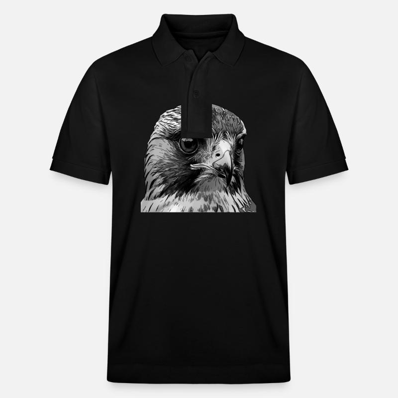 Falken Vogel - Stanley/Stella Unisex Bio-Poloshirt PREPSTER - Schwarz