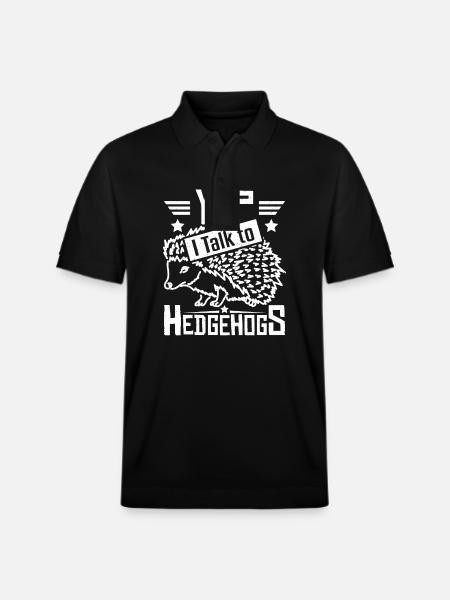 Yep I talk to Hedgehogs - Stanley/Stella Unisex Organic Polo Shirt PREPSTER - black