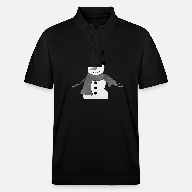 Grauer Schneemann - Stanley/Stella Unisex Bio-Poloshirt PREPSTER - Schwarz