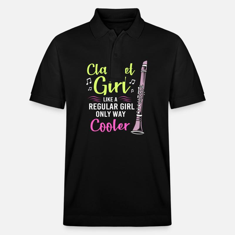 Klarinette - Stanley/Stella Unisex Bio-Poloshirt PREPSTER - Schwarz