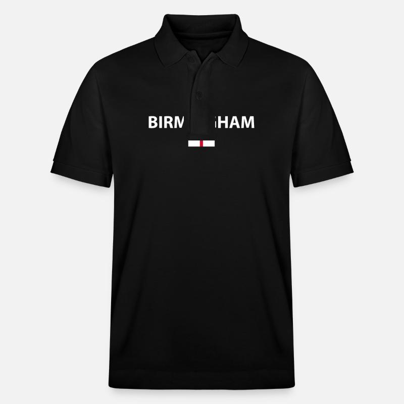 Birmingham Angleterre Drapeau anglais Anglais - Polo PREPSTER bio Stanley/Stella Unisexe - noir