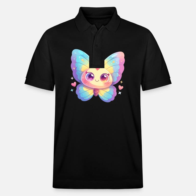 papillon papillons papillon papillon - Polo PREPSTER bio Stanley/Stella Unisexe - noir