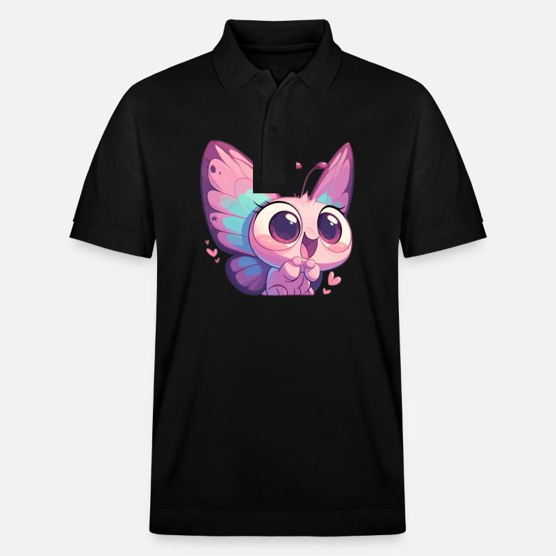 papillon papillons papillon papillon - Polo PREPSTER bio Stanley/Stella Unisexe - noir