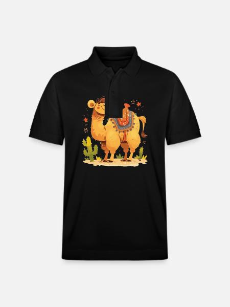 Camel Kamele Kamel - Stanley/Stella Unisex Organic Polo Shirt PREPSTER - black