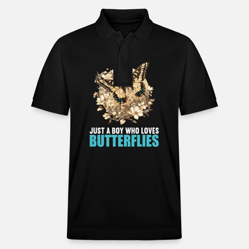 papillon papillons papillon papillon - Polo PREPSTER bio Stanley/Stella Unisexe - noir