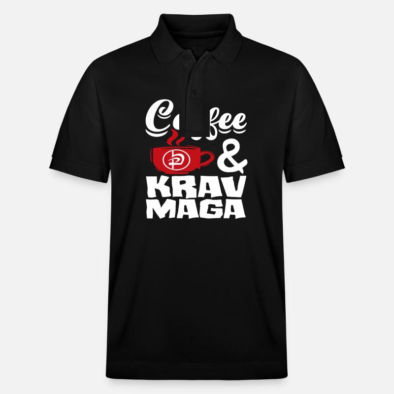 Café Krav Maga - Polo PREPSTER bio Stanley/Stella Unisexe - noir