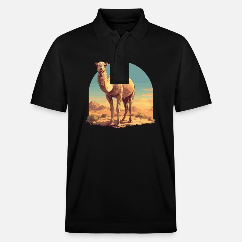 Camel Kamele Kamel - Stanley/Stella Unisex Bio-Poloshirt PREPSTER - Schwarz