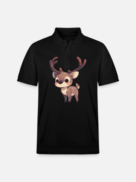 Caribou Karibus Karibu - Stanley/Stella Unisex Organic Polo Shirt PREPSTER - black