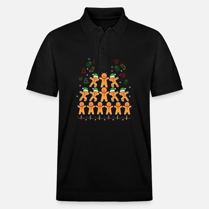 Lebkuchenmann Lebkuchenherz Lebkuchen Naschen - Stanley/Stella Unisex Bio-Poloshirt PREPSTER - Schwarz