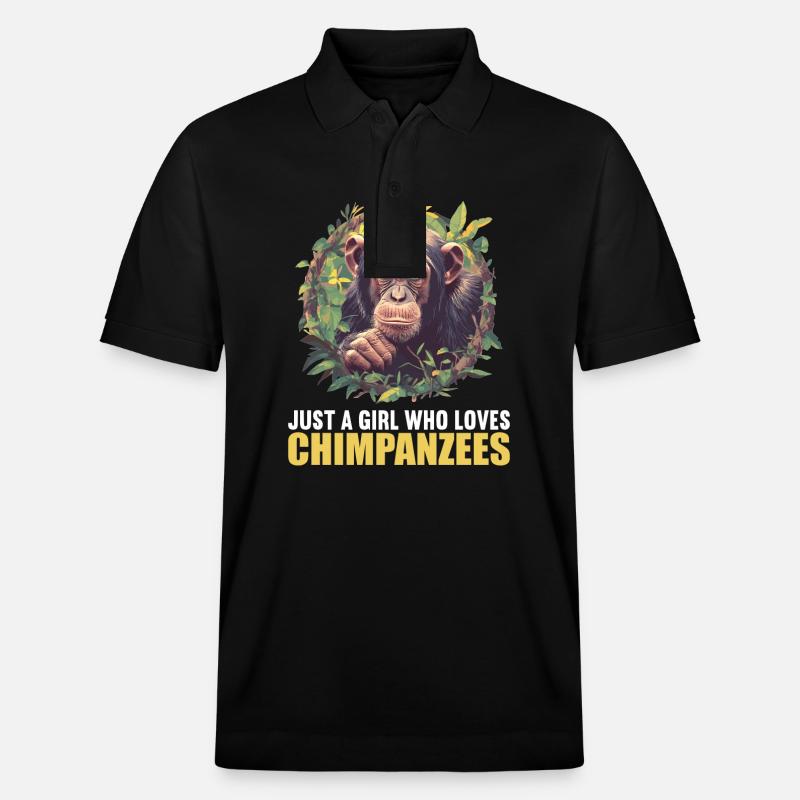 Chimpanzé Schimpansen Schimpanse - Polo PREPSTER bio Stanley/Stella Unisexe - noir