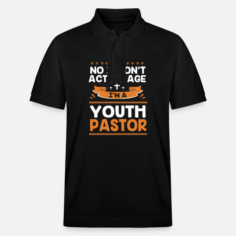 Pasteur des jeunes - Polo PREPSTER bio Stanley/Stella Unisexe - noir
