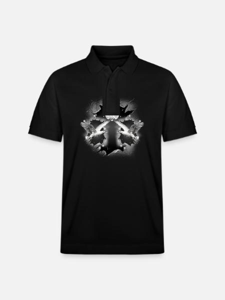 Seagull mystical maritime seagulls - Stanley/Stella Unisex Organic Polo Shirt PREPSTER - black