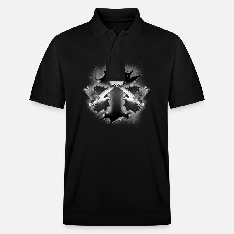 Möwe mystisch maritim Möwen - Stanley/Stella Unisex Bio-Poloshirt PREPSTER - Schwarz