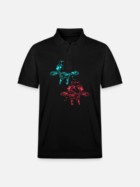Giraffe Zoo Zoo Animals Giraffes - Stanley/Stella Unisex Organic Polo Shirt PREPSTER - black