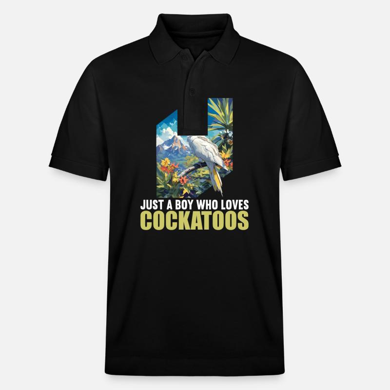 Cockatoo Kakadus Kakadu - Stanley/Stella Unisex Bio-Poloshirt PREPSTER - Schwarz