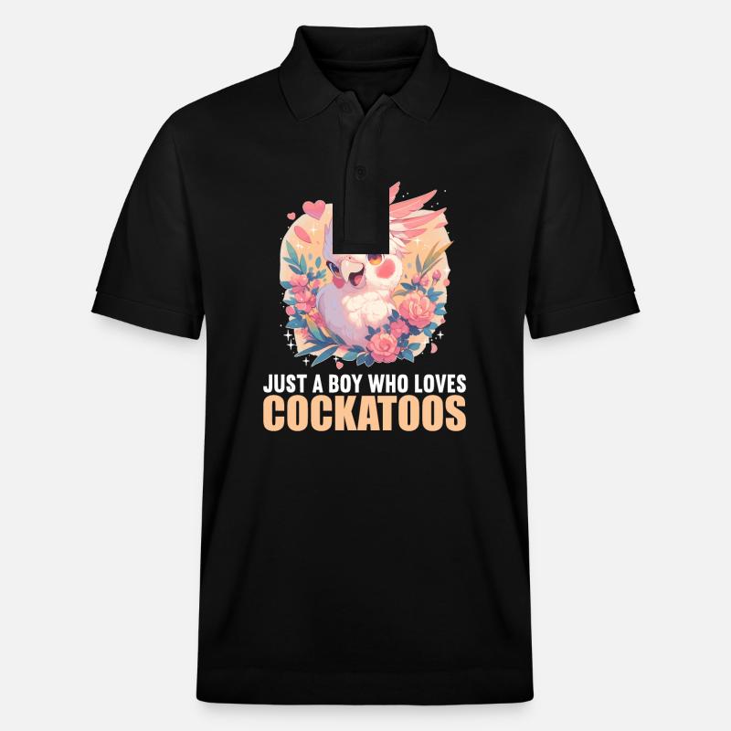 Cacatoès Cacatoès Cacatoès - Polo PREPSTER bio Stanley/Stella Unisexe - noir