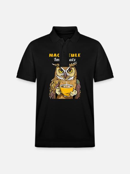 NACHTEULE IM EINSATZ - Stanley/Stella Unisex Bio-Poloshirt PREPSTER - Schwarz