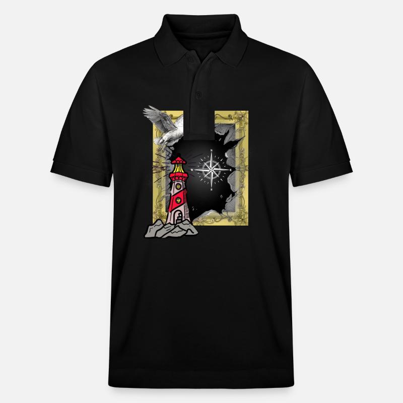 Phare maritime Seagull Seagulls - Polo PREPSTER bio Stanley/Stella Unisexe - noir