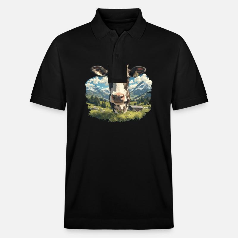 Vaches Vache - Polo PREPSTER bio Stanley/Stella Unisexe - noir