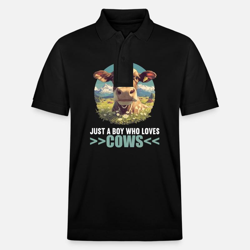 Vaches Vache - Polo PREPSTER bio Stanley/Stella Unisexe - noir