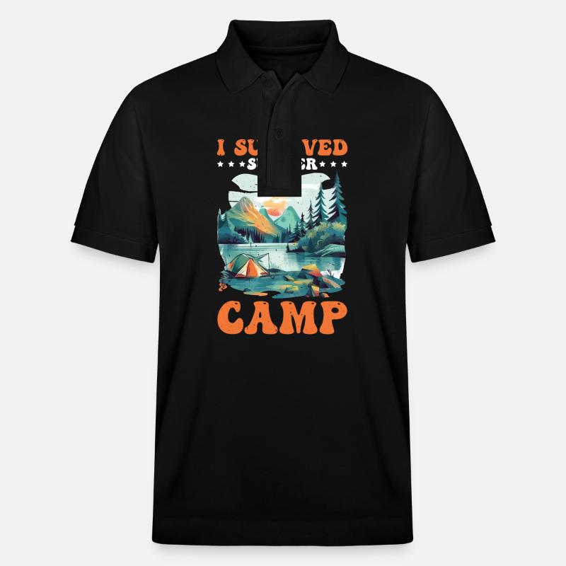I Survived Summer Camp 5 - Stanley/Stella Unisex Bio-Poloshirt PREPSTER - Schwarz